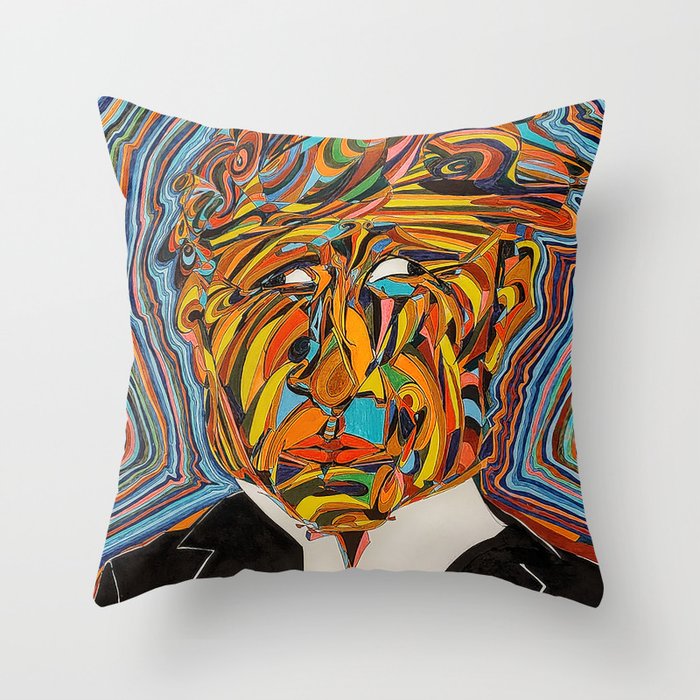 Portrait of a man by Carlos Simpson Throw Pillow