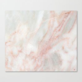 Softest blush pink marble Canvas Print