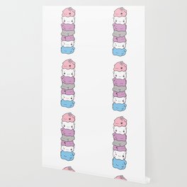 Intergender Flag Pride Lgbtq Cute Hippo Wallpaper