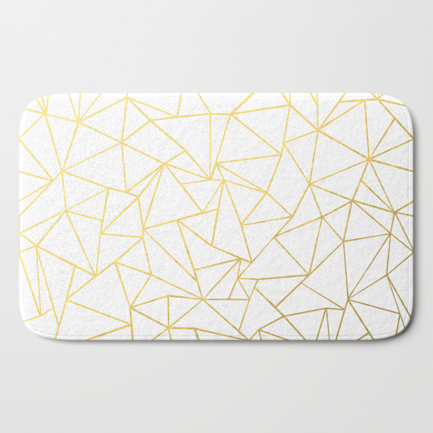 Ab Outline White Gold Bath Mat By Projectm Society6