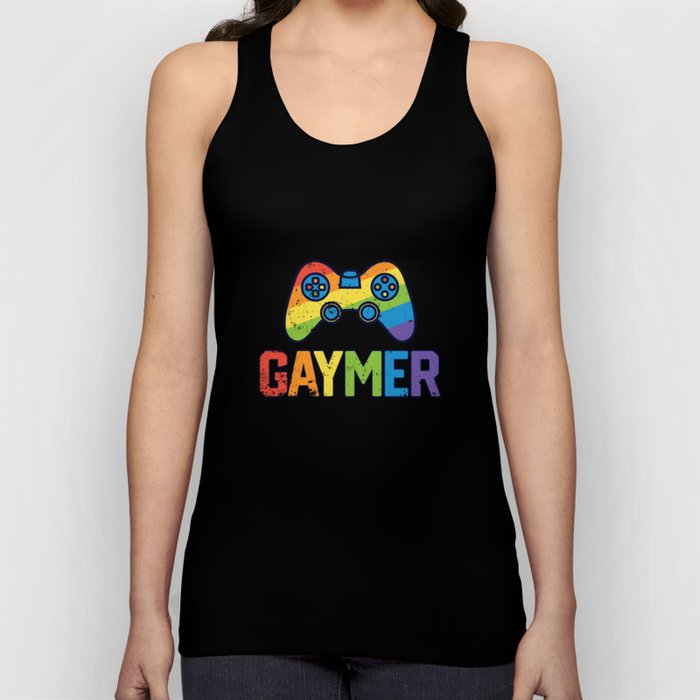 Gaymer LGBT Gay Pride Shirt for Men Women Boys Girls Gamer Gifts Tank Top