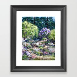Path to Lilacs Framed Art Print