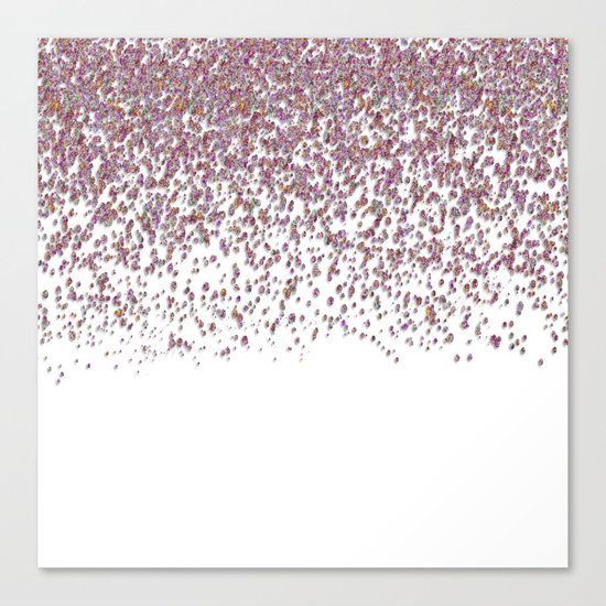 Sparkling rose quartz glitter confetti- Luxury design Canvas Print