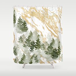 Alps Epic Avalanche Shower Curtain