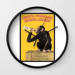 1925 Anisetta Evangelista Italian Advertising Poster Wall Clock | Vintagealcoholposter, Vintageadvertisingposter, Italiandesign, Retroadvertising, Advertisingposter, Retroposter, Posterart, Publicites, Chimpanzee, Italianadvertising 