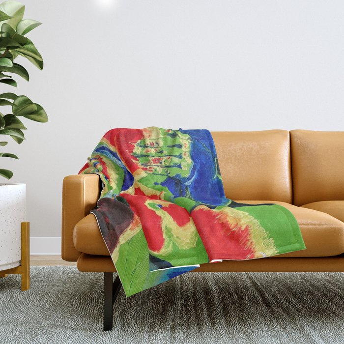 Thermal Sensual Woman Oil Painting Throw Blanket