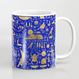 Ancient Egyptian hieroglyphs -Lapis Lazuli and Gold Coffee Mug | Egyptianlanguage, Egyptiandecor, Eyeofhorus, Egyptiansymbols, Pharaoh, Egyptiancross, Ancientegypt, Egyptiangod, Egyptianhieroglyphs, Egyptianart 