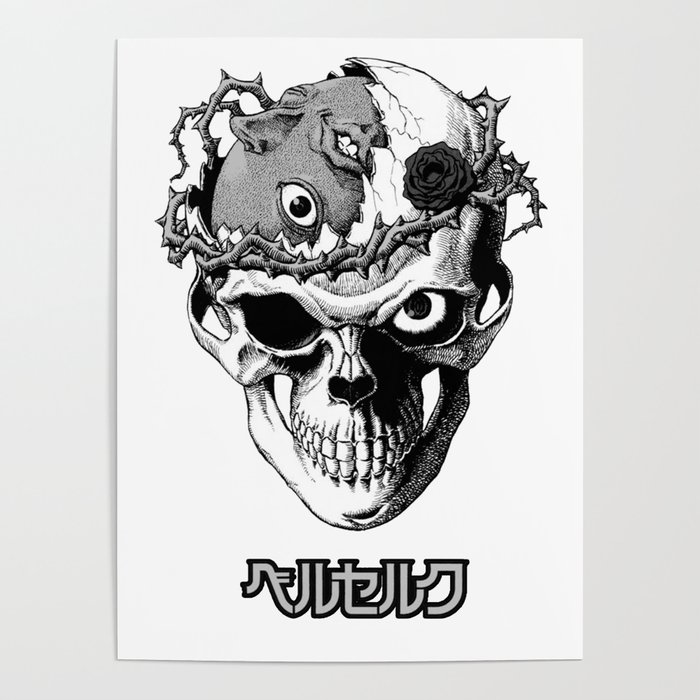 Skull knight' Poster, picture, metal print, paint by Berserk 1997, Displate