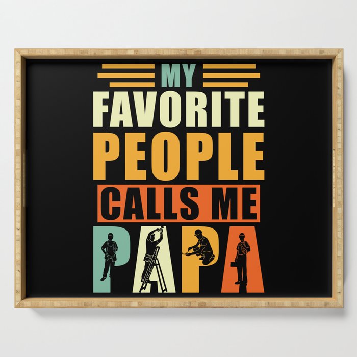 Electrician Father Electronics Technician Dad Serving Tray
