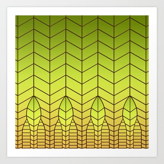 LET THERE BE LIGHT (abstract geometric) Art Print