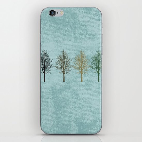 Four Colors Trees iPhone & iPod Skin