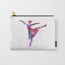 Ballerina Girl Colorful Watercolor Carry-All Pouch