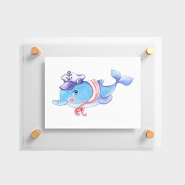 Cute Dolphin Baby Floating Acrylic Print