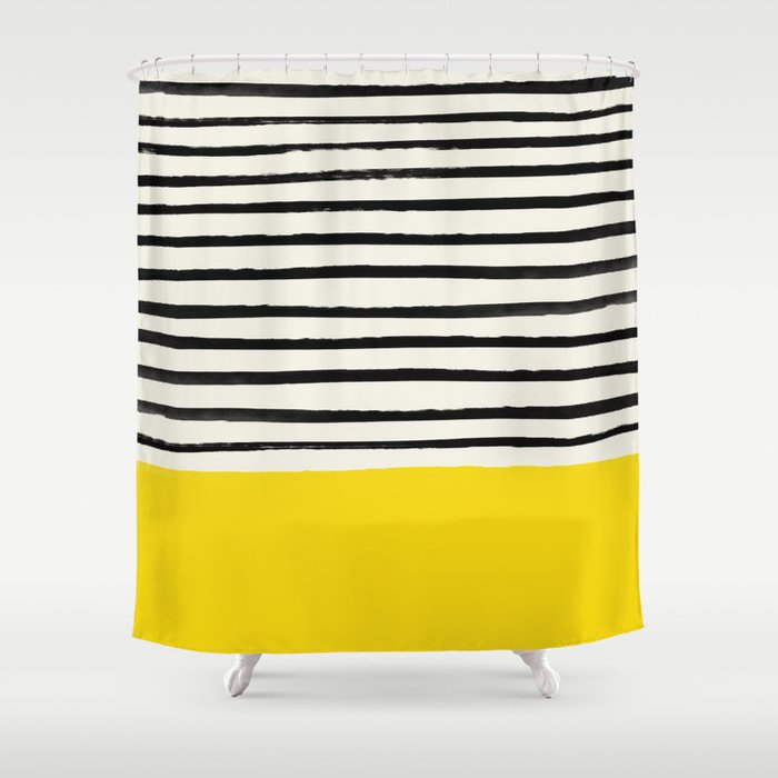 Sunshine x Stripes Shower Curtain