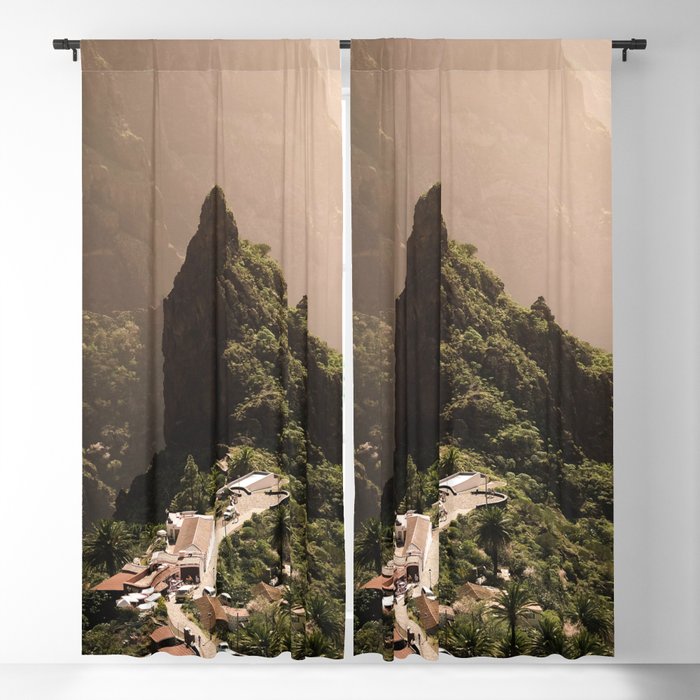 Spain Photography - Small Village Surrounded By Majestic Landscape Blackout Curtain