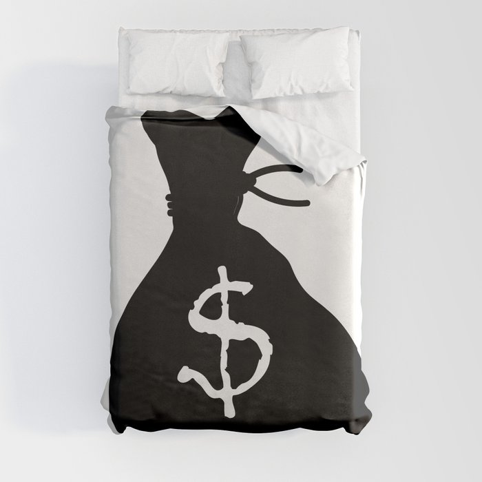 Bag Of Cash Isolated Duvet Cover