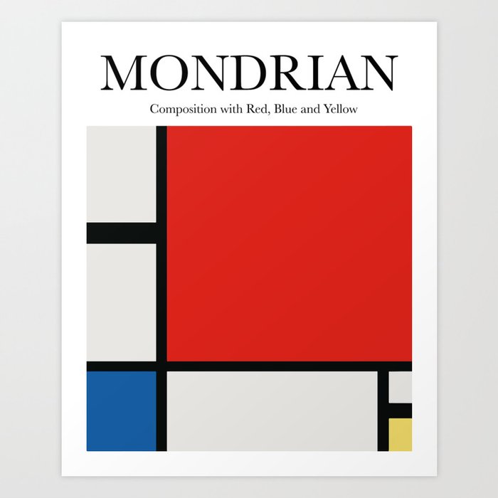 Mondrian - Composition with Red, Blue and Yellow Art Print