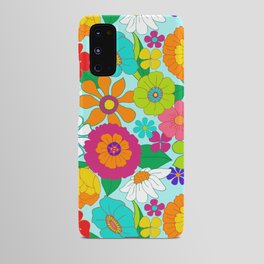 Retro Groovy Hippie Flowers Pattern Android Case