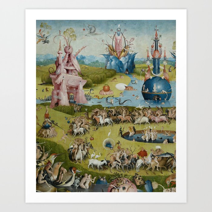 Hieronymus Bosch - The Garden of Earthly Delights - Medieval Oil Painting Art Print