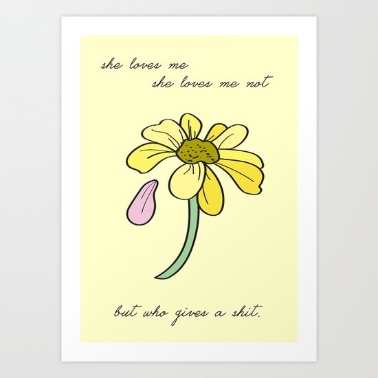 Don't care Art Print