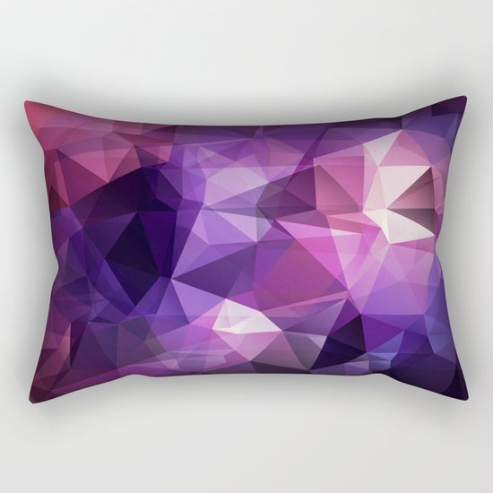 Abstract background of triangles polygon design bright colors Rectangular Pillow