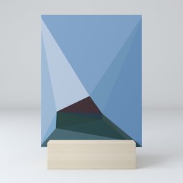 Abstract Blue Sculpture Mini Art Print