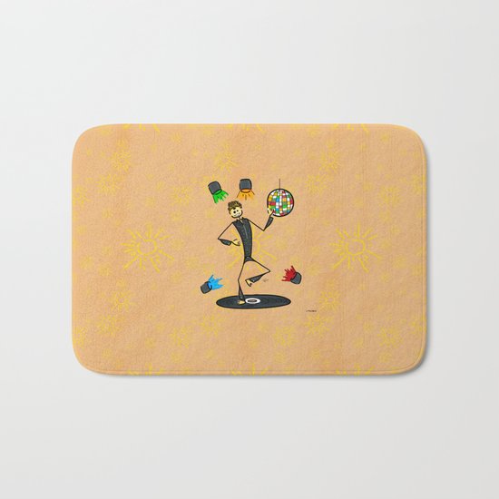 Dancer in disco Bath Mat