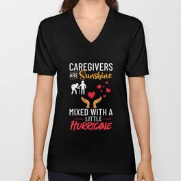 Caregiver Quotes Elderly Caregiving Care Worker V Neck T Shirt