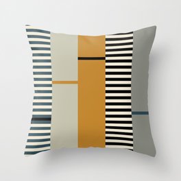 Irregular Stripes 2 neutral Throw Pillow