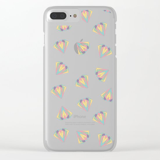 Colorful Diamonds Pattern - gemstones pattern Clear iPhone Case