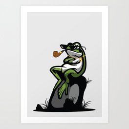 Frog chiling Art Print