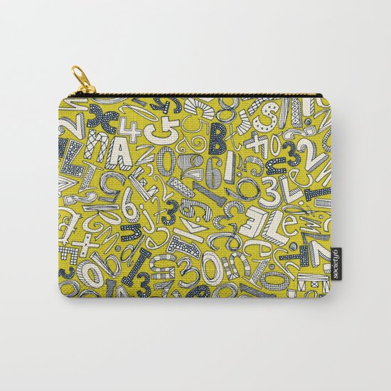 A1B2C3 chartreuse Carry-All Pouch