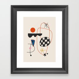 Abstract Eclectic Colorful Joan Mirò Inspired 2 Framed Art Print