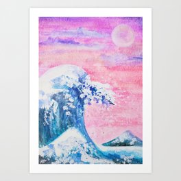 The Wave At Sunset Art Print