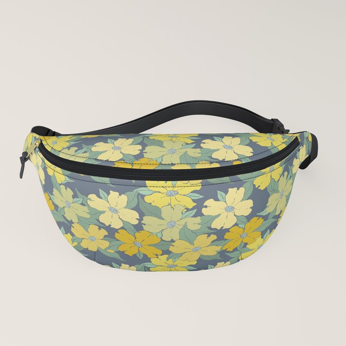 lemon yellow and blue grey flowering dogwood symbolize rebirth and hope Fanny Pack