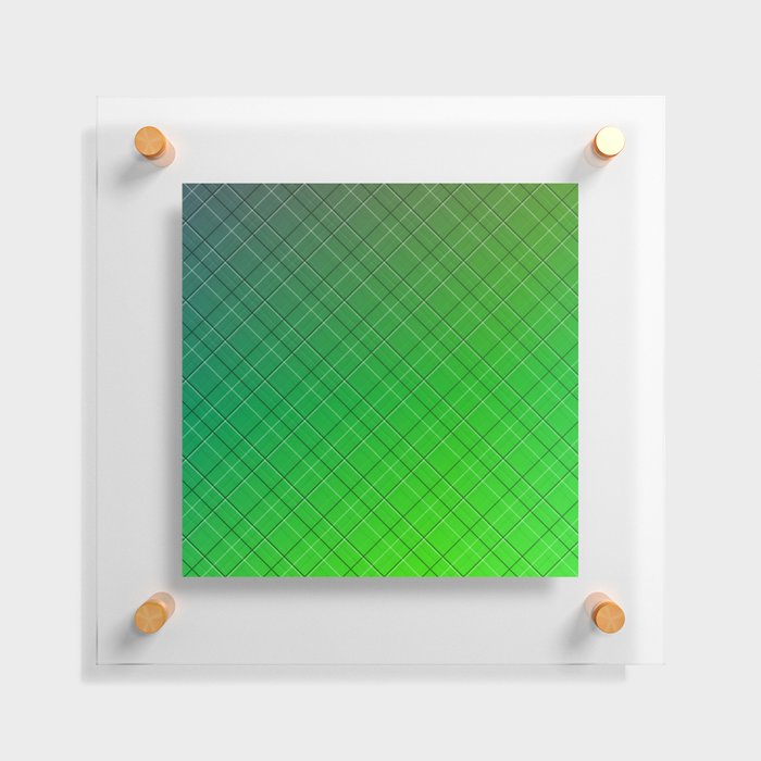Trendy Plaid Green Texture Collection Floating Acrylic Print