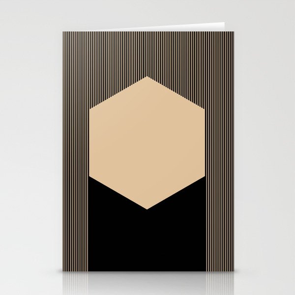 Beige Hex Stationery Cards