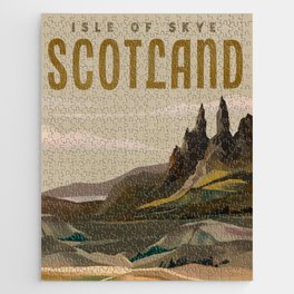 Isle Of Skye, Scotland Vintage Travel Art, V.2 Jigsaw Puzzle