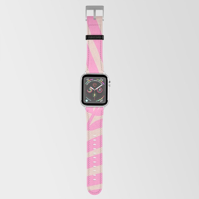 Peach And Pink Palm Leaf Apple Watch Band