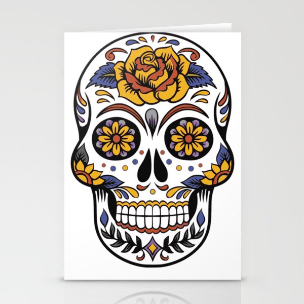happy skull Stationery Cards
