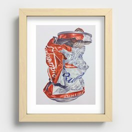 Budweiser can Recessed Framed Print