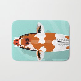 Orange Koi Fish  Bath Mat