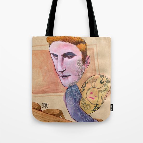 TATTOOED SNAIL DUDE Tote Bag