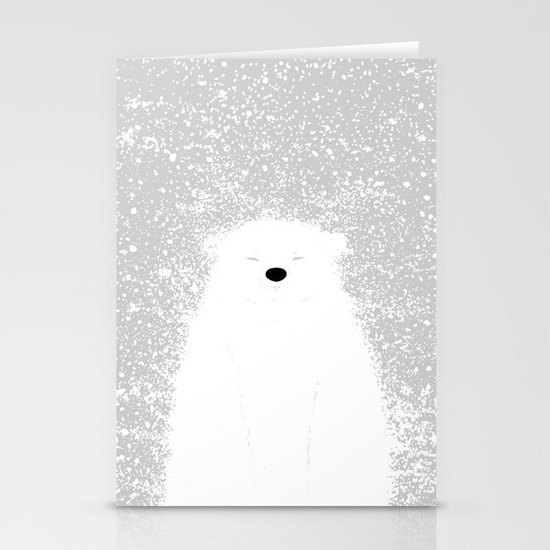 Its A Polar Bear Blinking In A Blizzard Stationery Cards