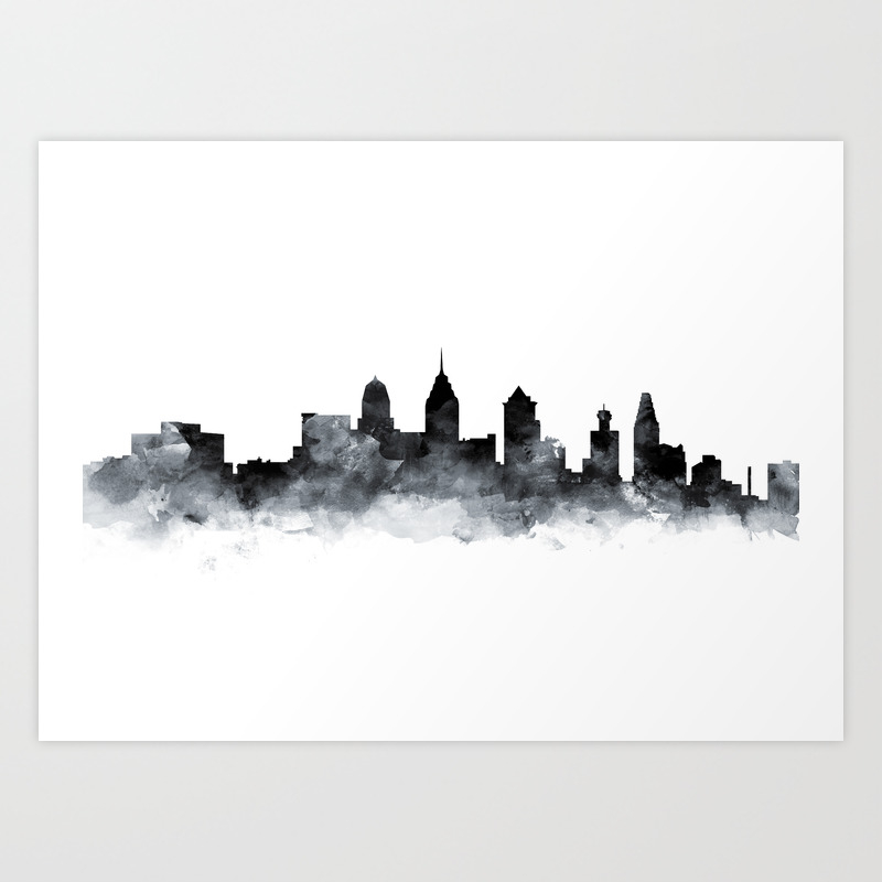 Philadelphia Skyline Art Print By Artsaren Society6