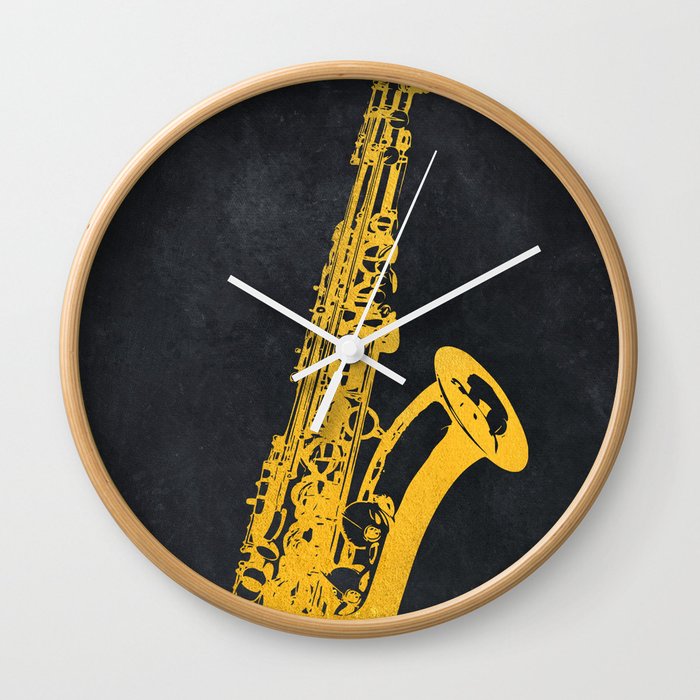 Saxophone music instrument #saxophone #music Wall Clock