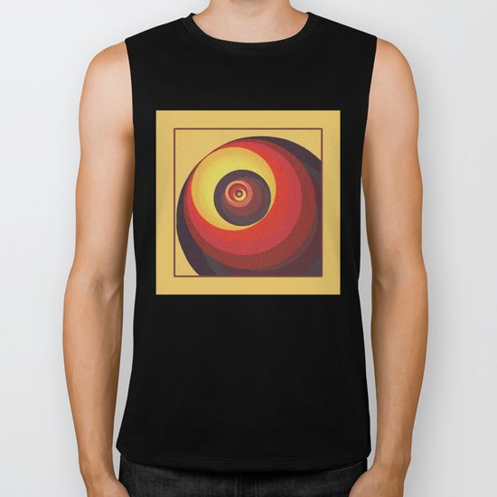 Flame Meditation on a Yellow Wall Biker Tank