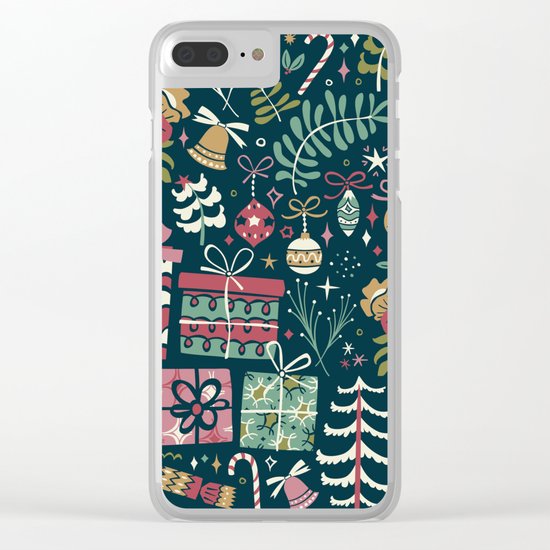 Christmas Joy Clear iPhone Case