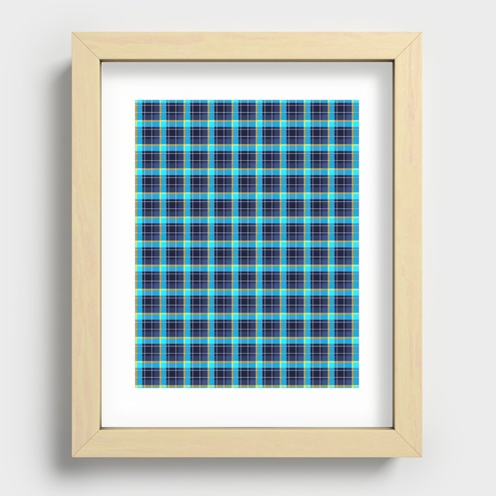Tartan Seamless Checkered Plaid Pattern Recessed Framed Print