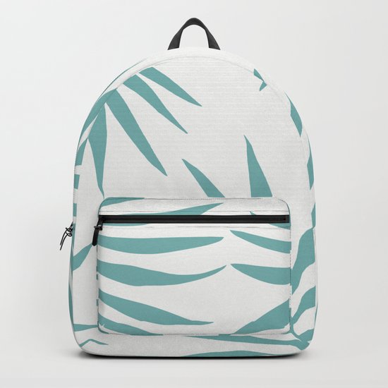 Delicate Green Tropical Leaves Pattern Backpack